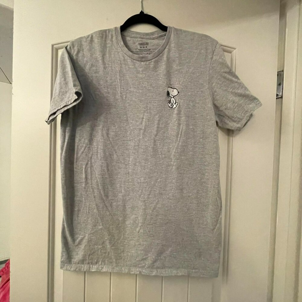 SNOOPY T- SHIRT LIGHT GRAY original Peanuts 90% COTTON SIZE M women